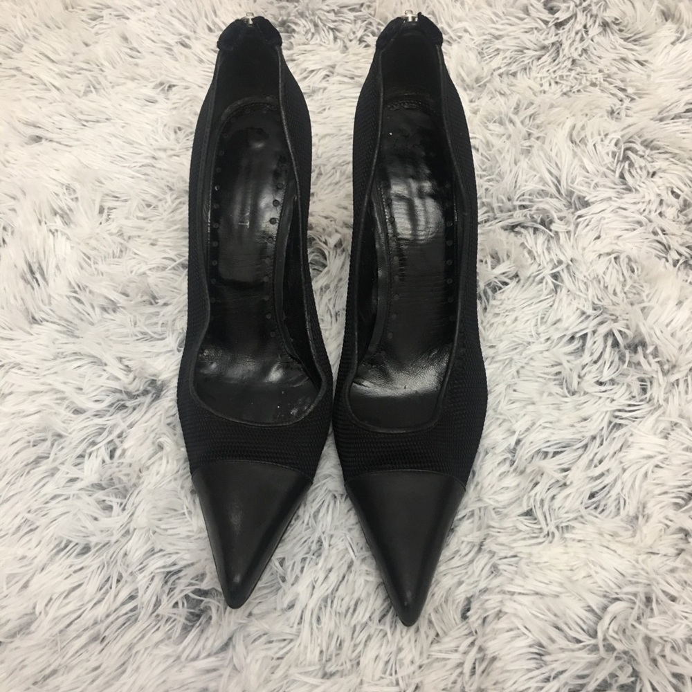 Yves Saint Laurent vintage black knit pumps